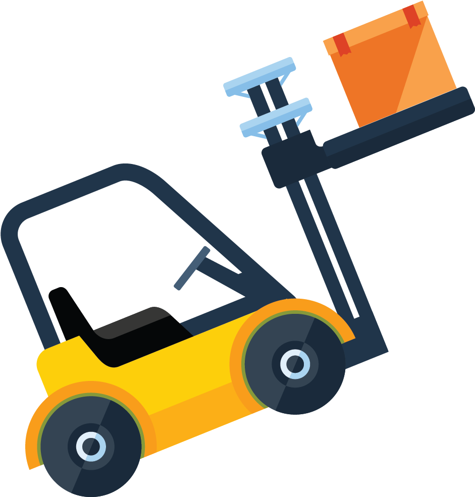 Palletized Forklift Clipart (1042x1042), Png Download