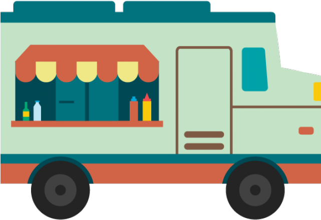 Green Clipart Food Truck - Png Download (640x480), Png Download