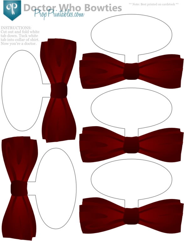 Drawn Bow Tie Doctor Who Clipart (600x776), Png Download
