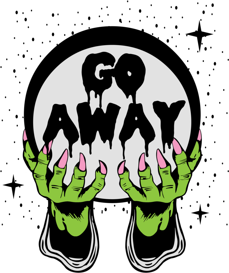 Go Away Women's Tank Top Clipart (854x1024), Png Download