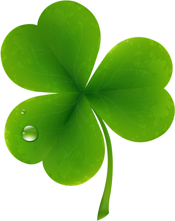 Patrick's Day Clover Cluster Clipart (636x800), Png Download