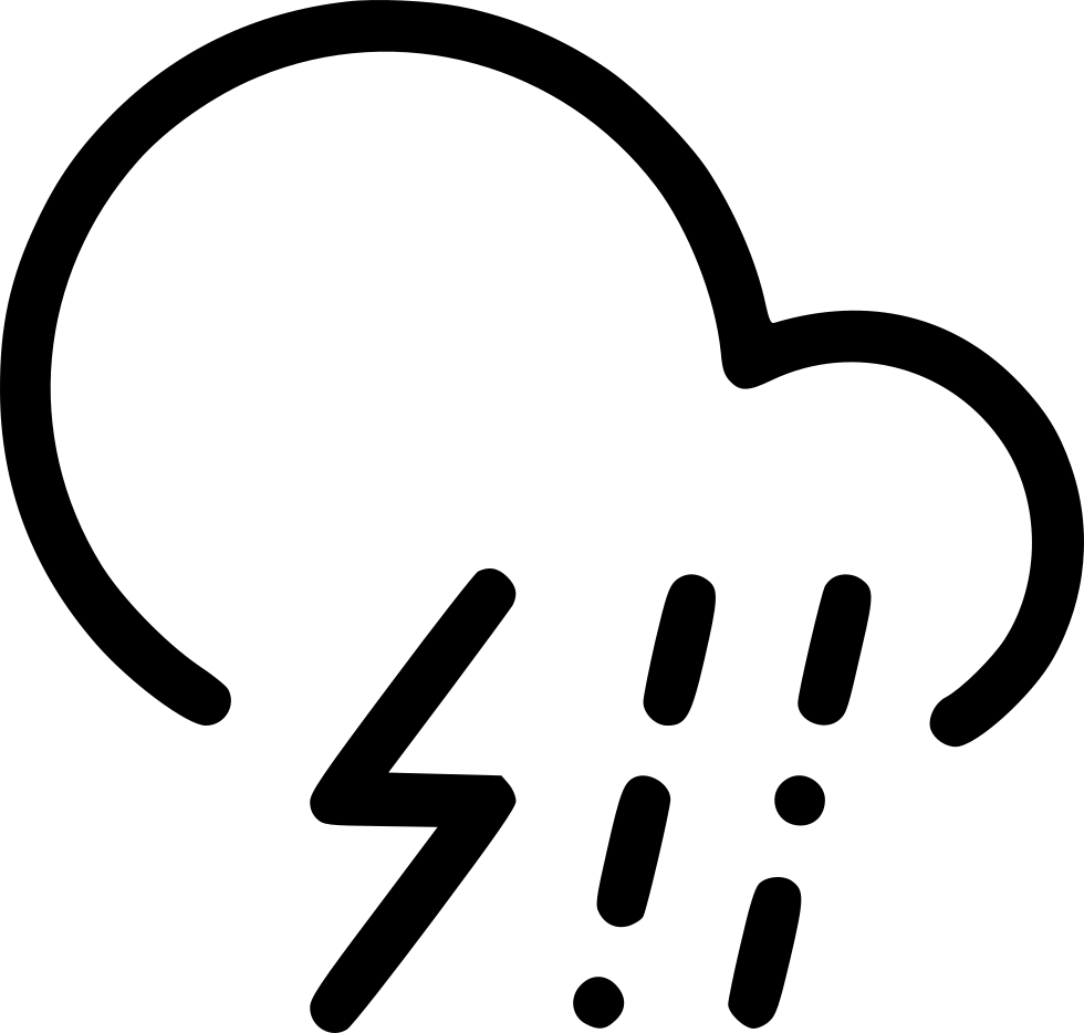 Sleet Storm Cloud Lightning Rain Comments Clipart (980x934), Png Download