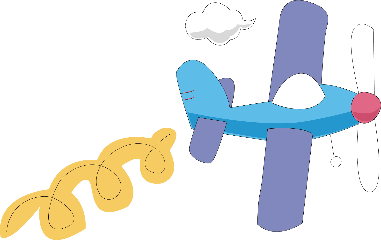 Aircraft Flight Cartoon Clipart (1576x991), Png Download