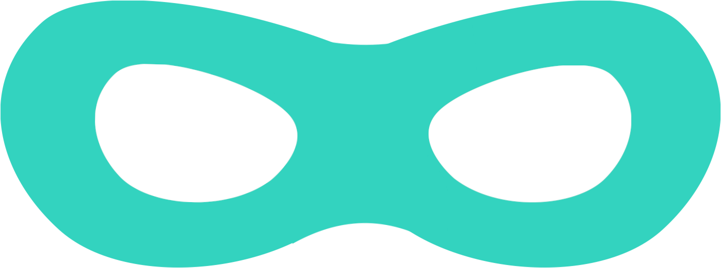 Superhero Mask Free Printable Aqua Clipart (1458x573), Png Download