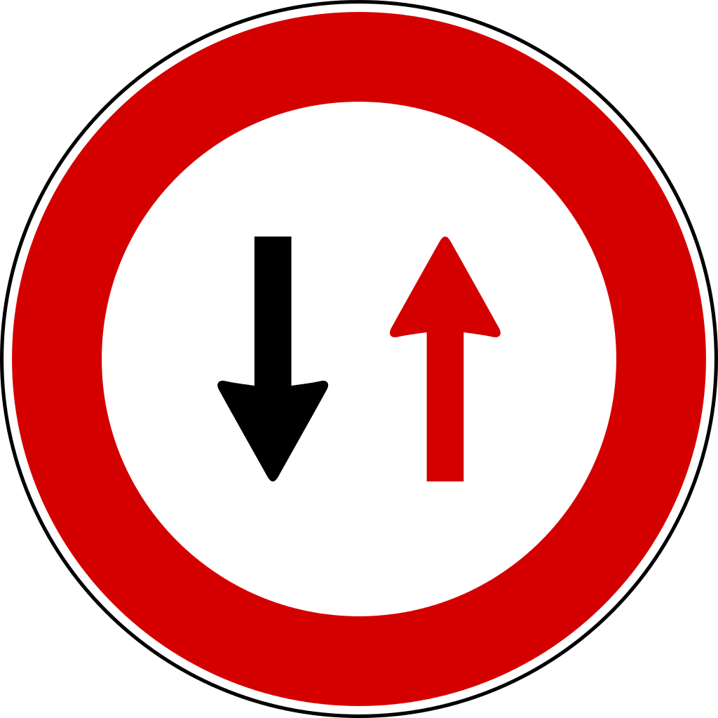 Italian Traffic Signs Clipart (1024x1024), Png Download