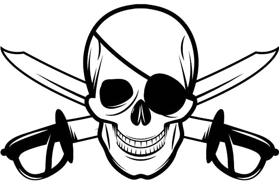 Pirate Png Pirate Skull Free Png Image Png Arts Clipart (570x568), Png Download