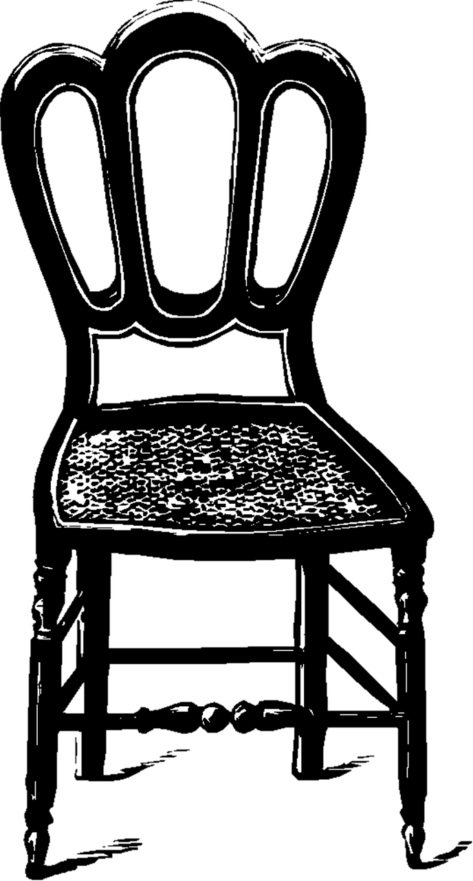 Home Decor, Chair Fancy Vintage Furniture Room Kitchen Clipart (688x1280), Png Download