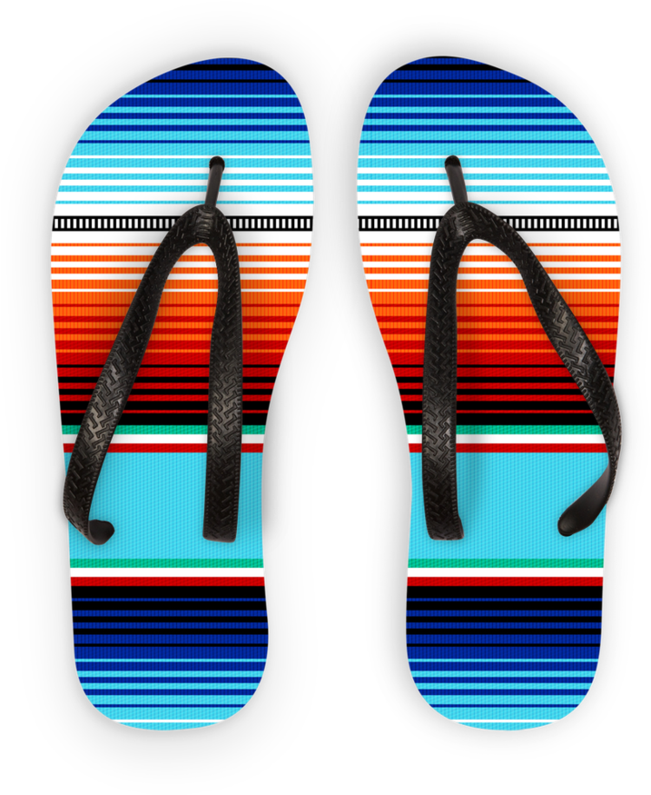 Serape Nights ﻿kids Flip Flops Clipart (900x900), Png Download