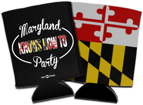 Maryland Pride Koozie Bundle Clipart (600x596), Png Download