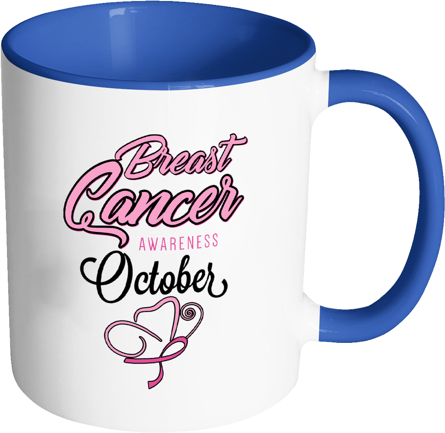 Breast Cancer Awareness October Pink Ribbon Gift Merchandise Clipart (1024x1024), Png Download