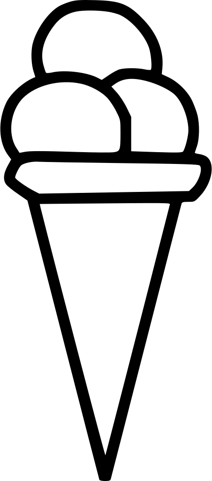 Ice Cream Cone Dessert Sweet Sugar Treat Comments Clipart (432x980), Png Download