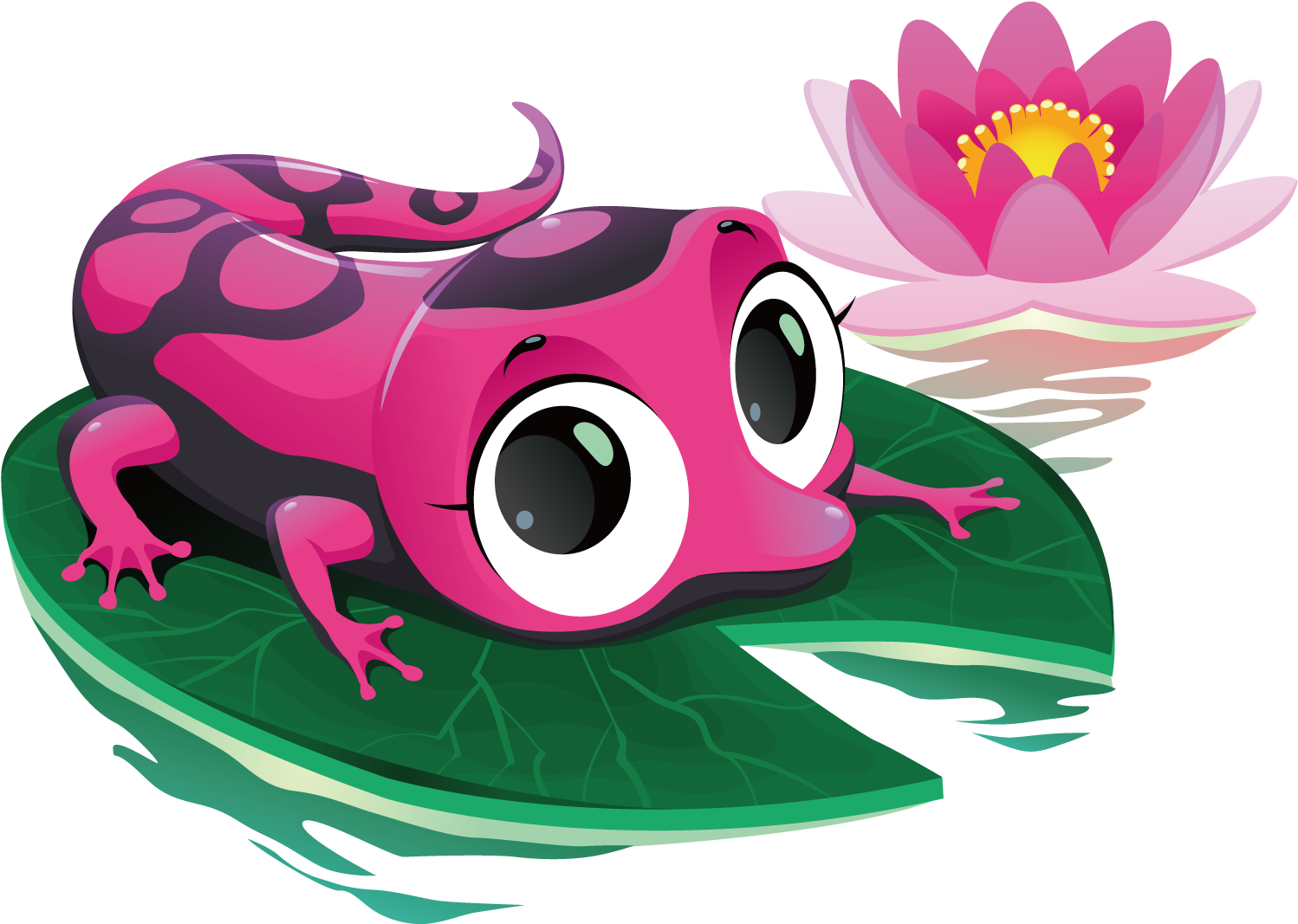 Flowers Vectors Clipart Frog - Png Download (1600x1600), Png Download
