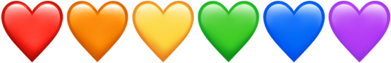 Lgbt Lgbtq Lgbtq Lgbtpride Ios Apple Heart Hearts Rain Clipart (1024x1024), Png Download