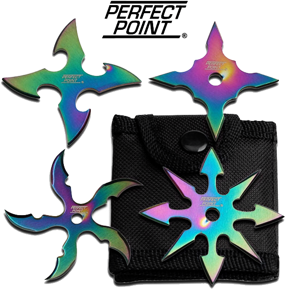 2 1/2" Assorted Throwing Stars Set Of 4 Clipart (600x600), Png Download