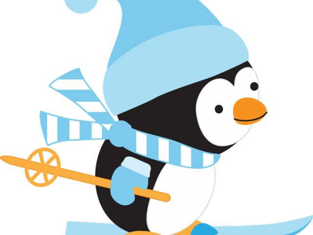 Penguin Skiing Cliparts - Png Download (640x480), Png Download