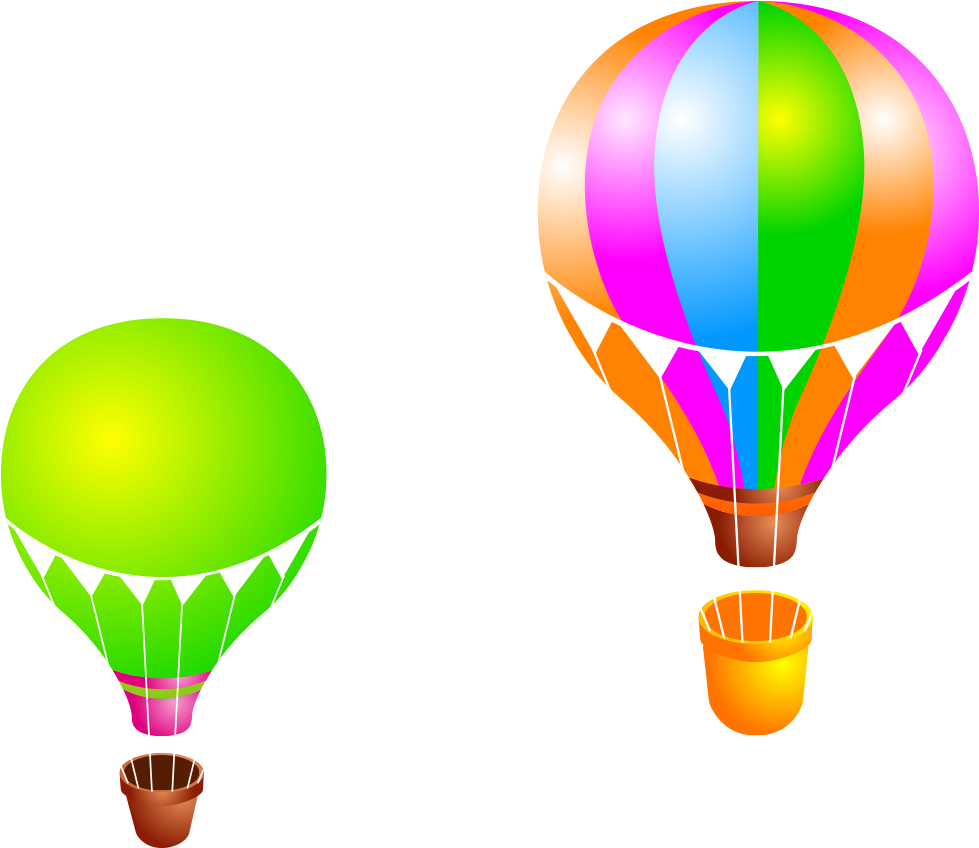 Hot Air Balloon Cartoon Clip Art Color - Png Download (1181x1181), Png Download