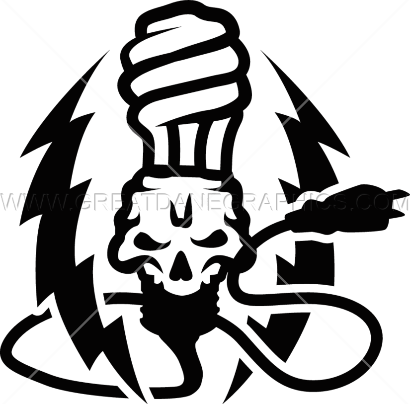 Lightning Bulb Production Ready Clipart (825x813), Png Download