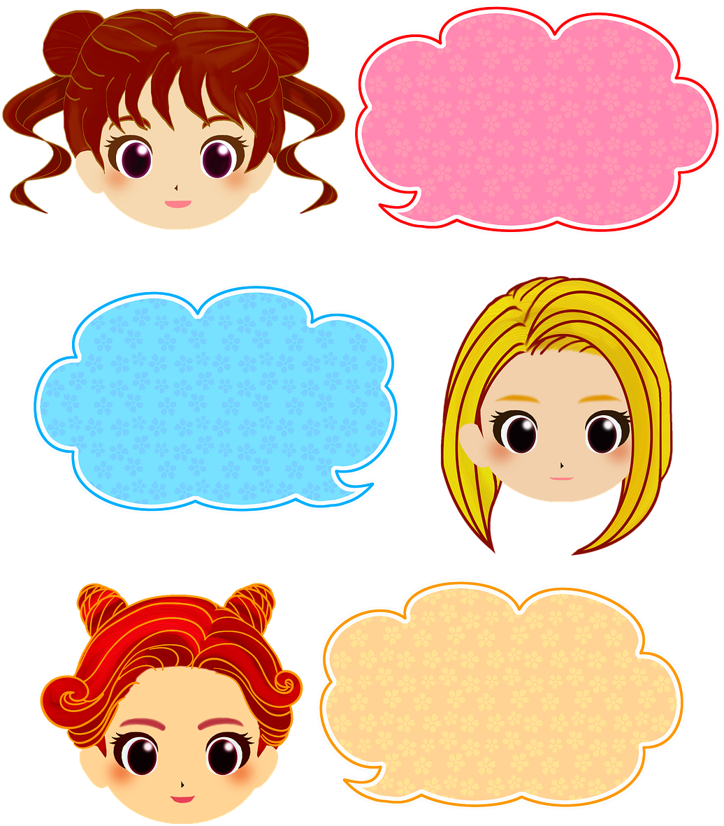 Girls Callout Space Clipart (1050x1280), Png Download