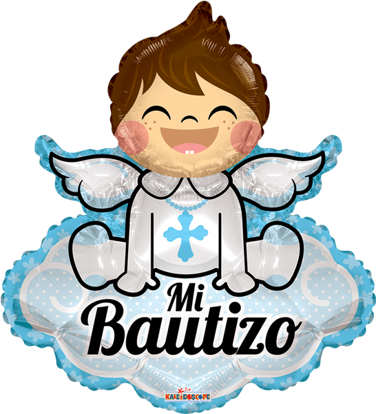 Mi Bautizo Angelito Con Nube Gb 28" Baby Blocks, Clouds Clipart (600x600), Png Download