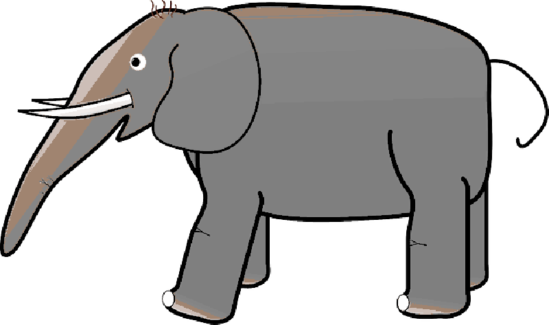Mammal Clipart Elephant - Png Download (800x473), Png Download