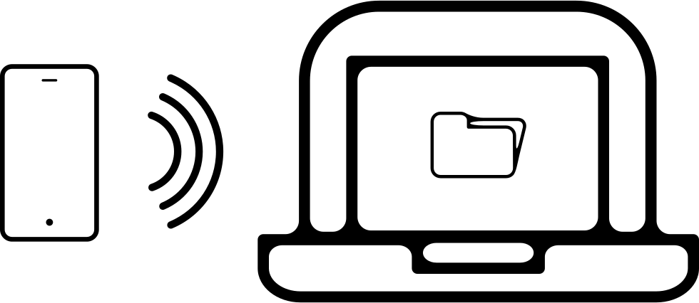 Phone Transmission To A Laptop Folder Comments Clipart (980x426), Png Download