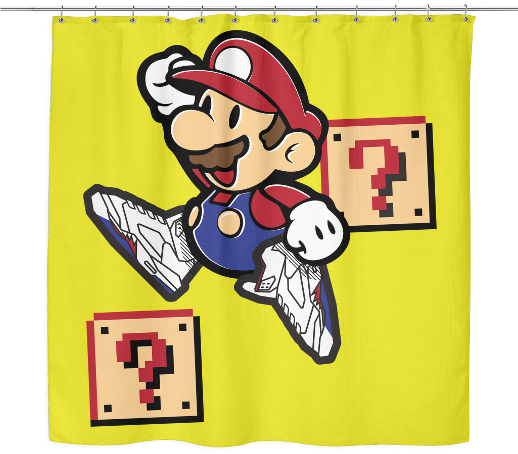 Air Mario Shower Curtain Clipart (1024x1024), Png Download