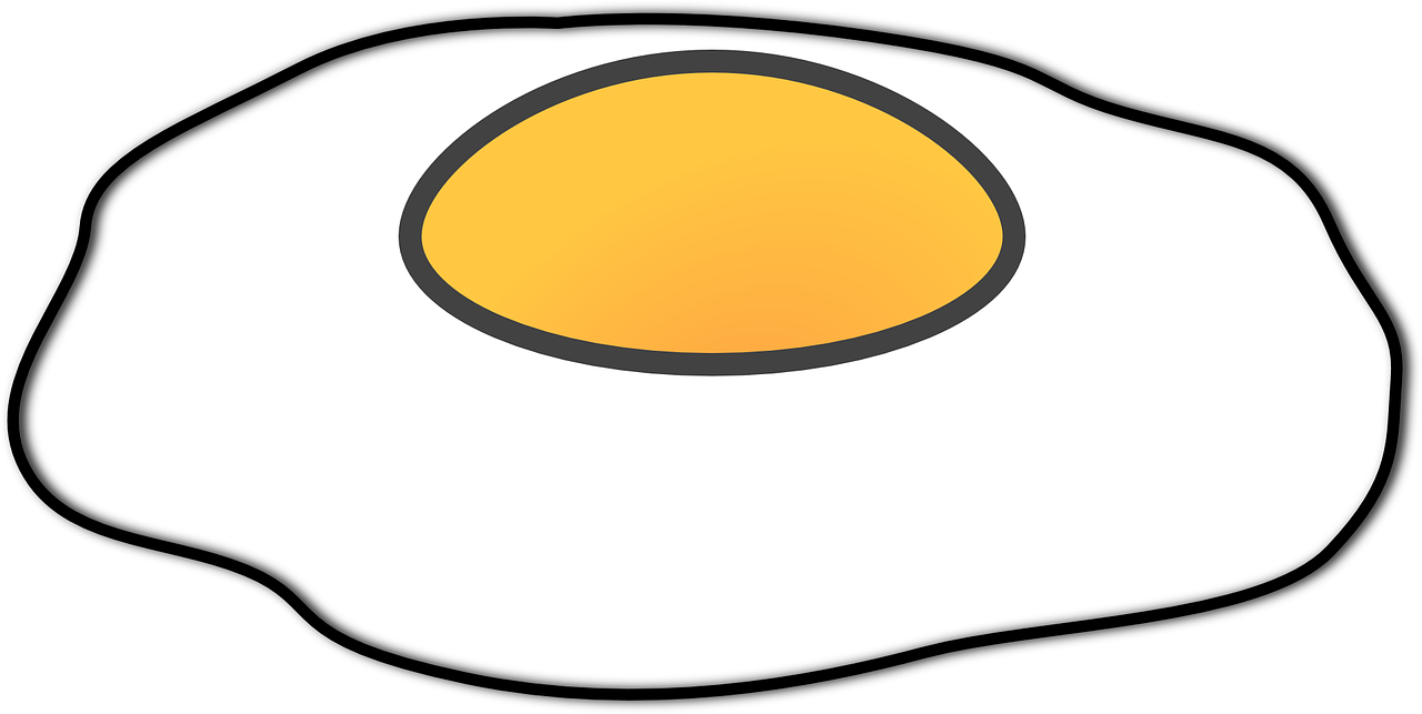 Egg Fried Isolated Clipart (1280x643), Png Download