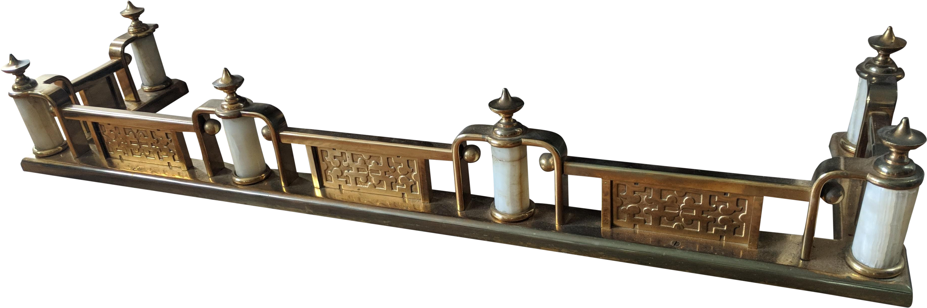 Early 20th Century Antique Art Deco Fireplace Fender Clipart (4107x1363), Png Download