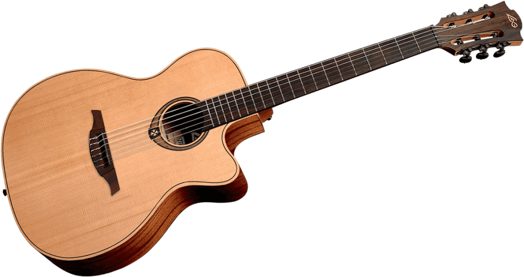 Lag Guitarra Acustica Nylon Lag Auditorium Slim Cutaway Clipart (1059x1059), Png Download