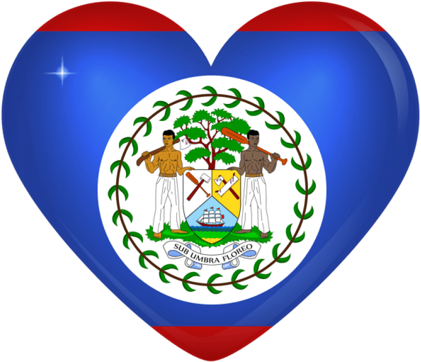 Download Belize Large Heart Flag Clipart Png Photo Transparent Png (850x737), Png Download