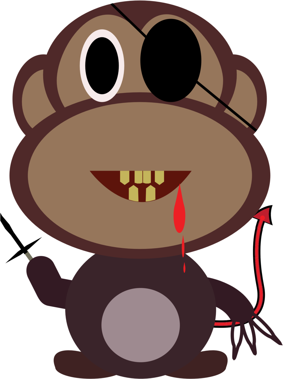Monkey Killer Clipart (958x1401), Png Download