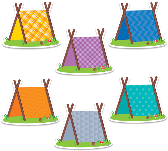 Cut Outs Pup Tents 6 Inch Clipart (650x650), Png Download
