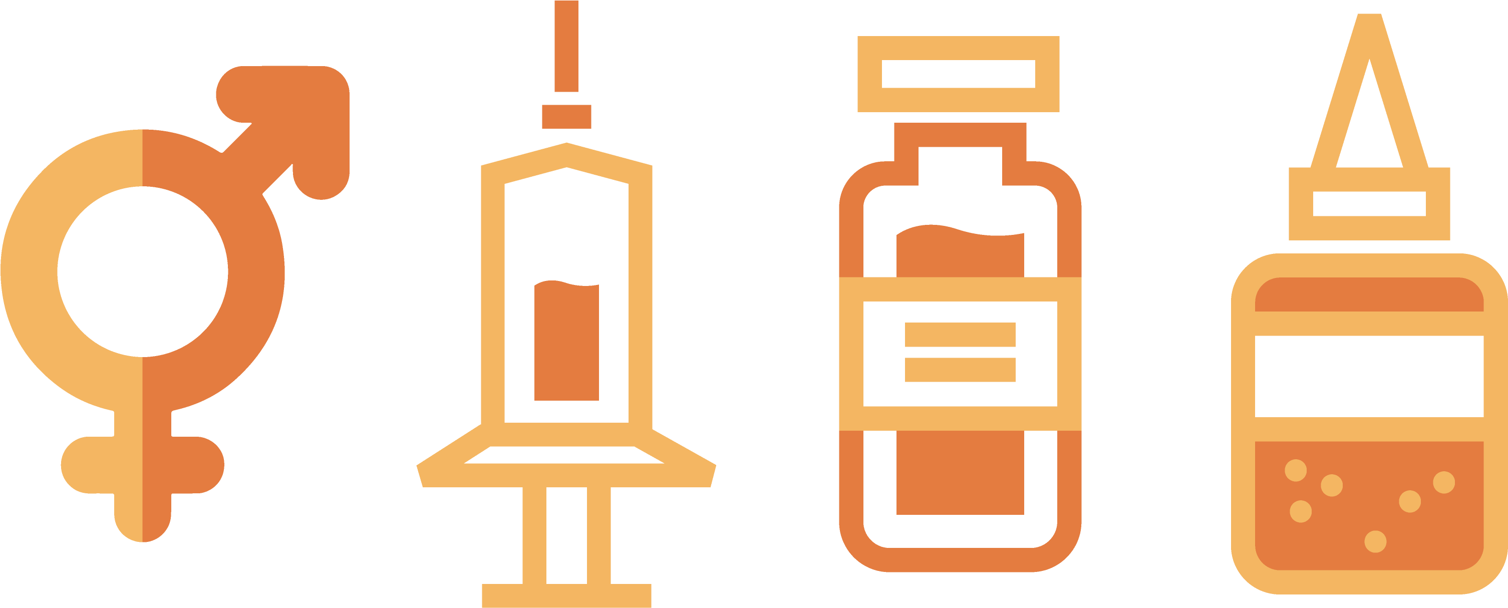 Bioidentical Hormone Replacement Icon Clipart (3310x1432), Png Download