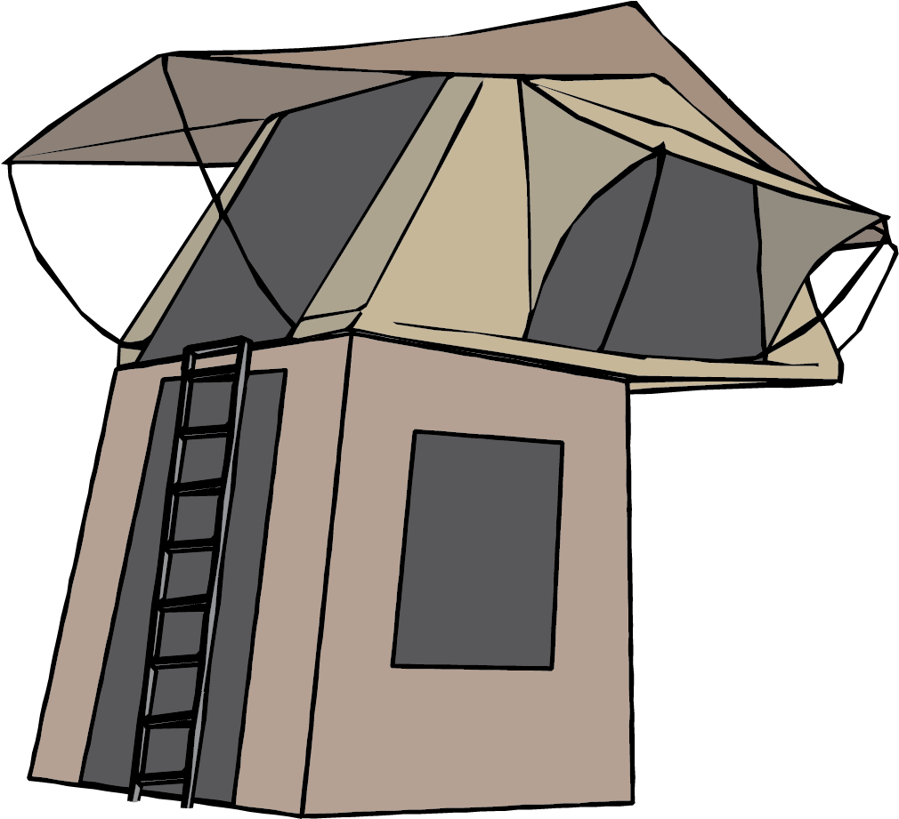 Roof Top Tent Annex 3-4 Person Light Duty Clipart (1081x1081), Png Download