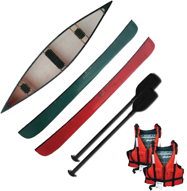 Three Person Canadian Canoe Clipart (762x660), Png Download