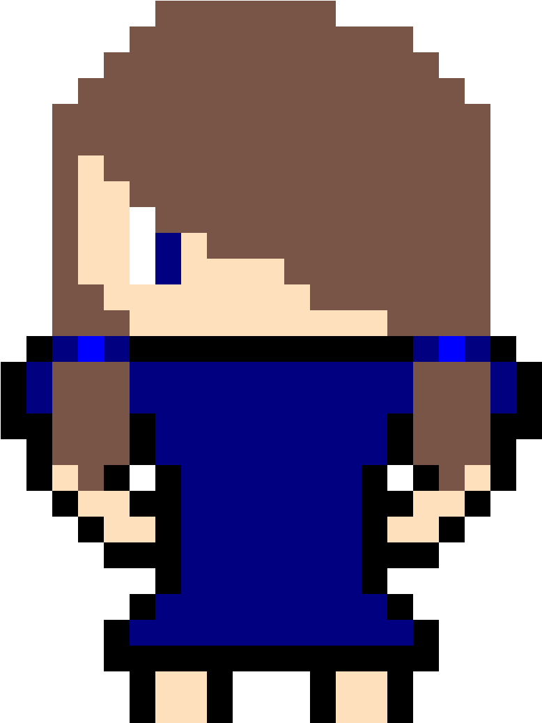 Blue Dressed Girl By Clovernotes Clipart (1184x1184), Png Download