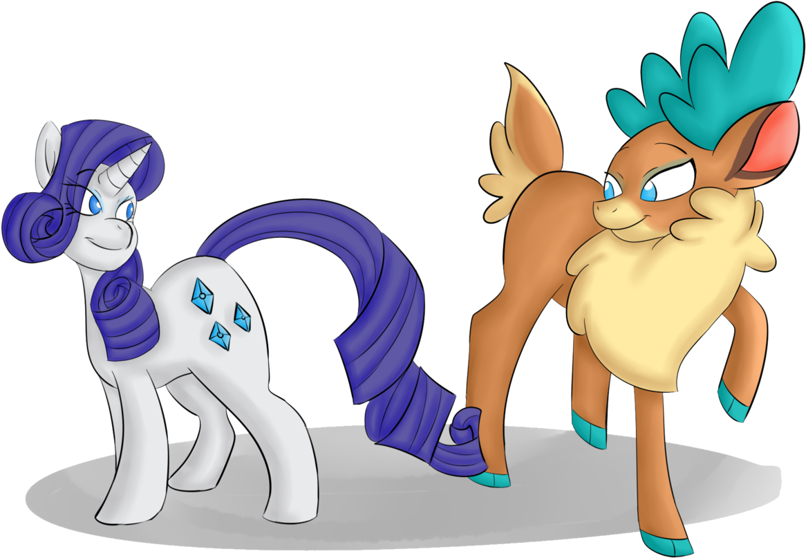 Artist Aaservantsheartuniverse Crossover Deer Duo Pony Clipart (1280x960), Png Download