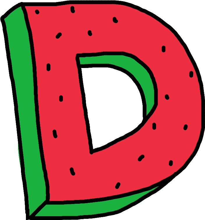 Alphabet Watermelon Zumiez Of Oddfuture Dope D Letter Clipart (1024x1024), Png Download