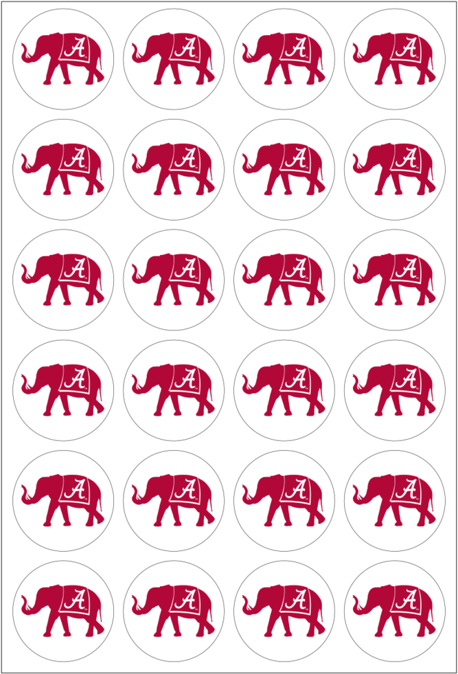 Alabama Elephant Stickettes Clipart (1024x1024), Png Download