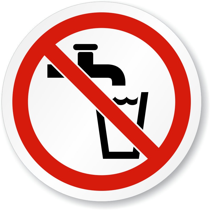 No Water Sign Clipart (800x800), Png Download