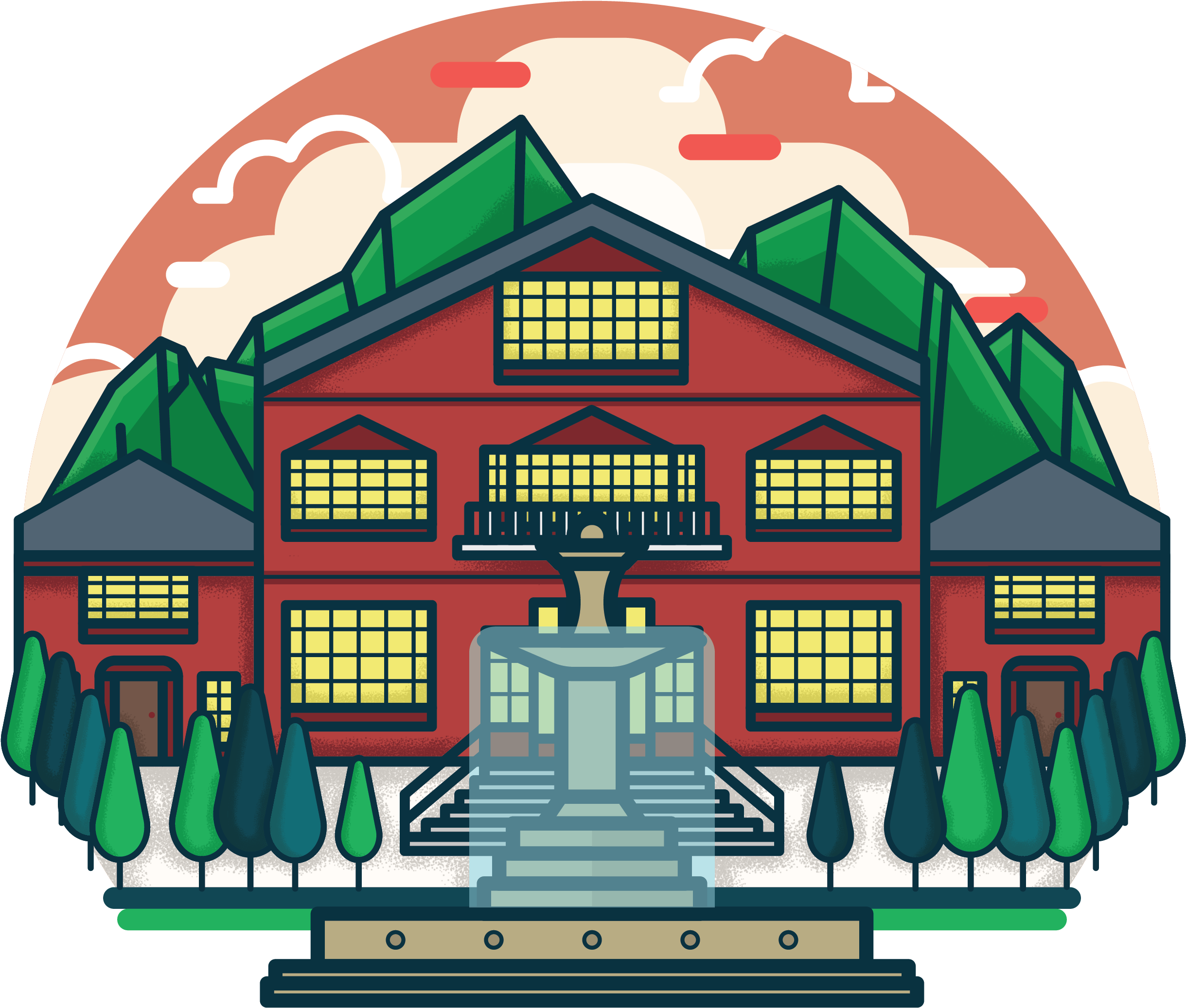 An Institute Located In A Private Area Of Salem Center, Clipart (2625x2625), Png Download
