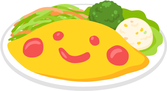 Smiley Face Omelette Rice Free Png And Vector Clipart (640x640), Png Download