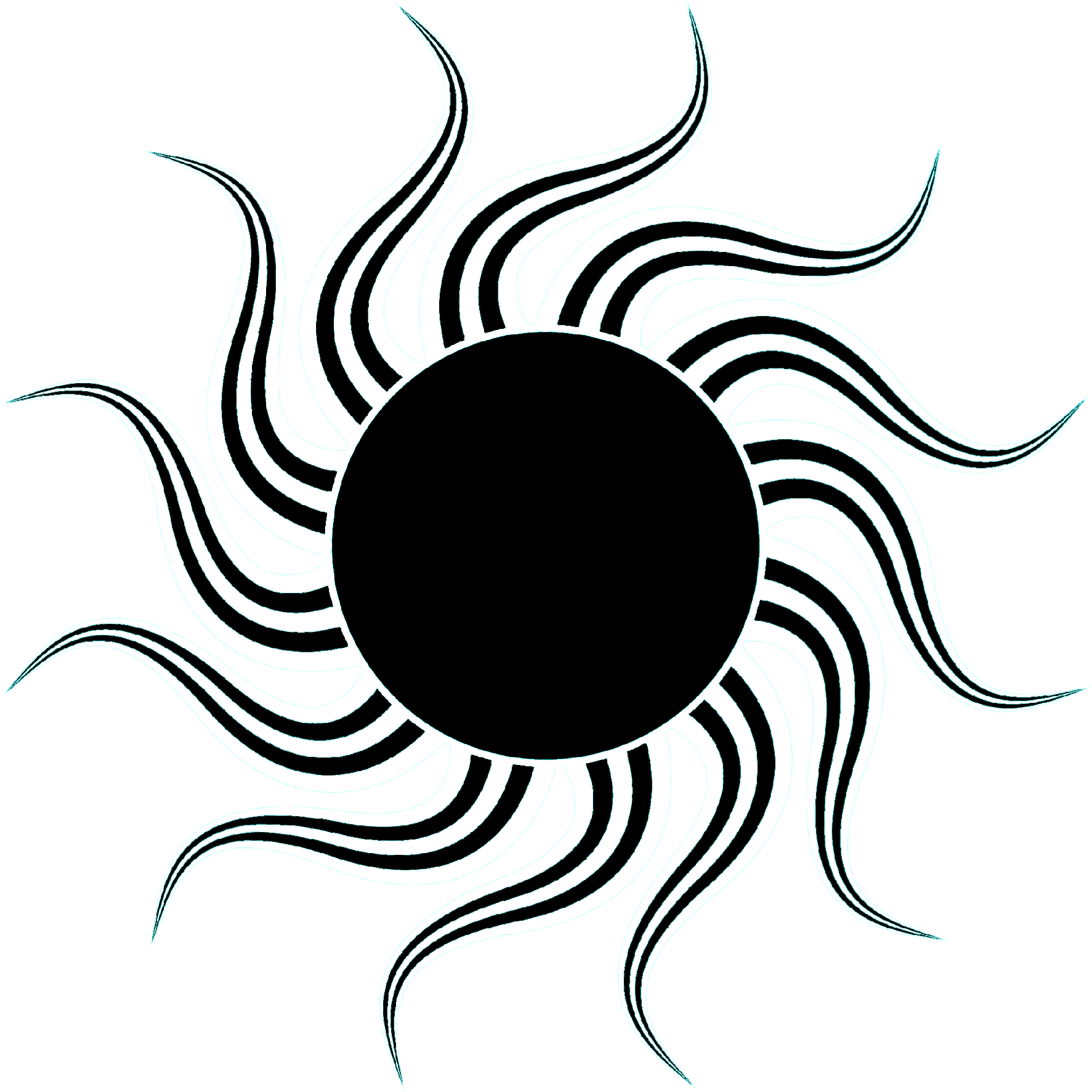 Sun Sol Star Estrella Stencil Freetoedit Clipart (1773x1773), Png Download