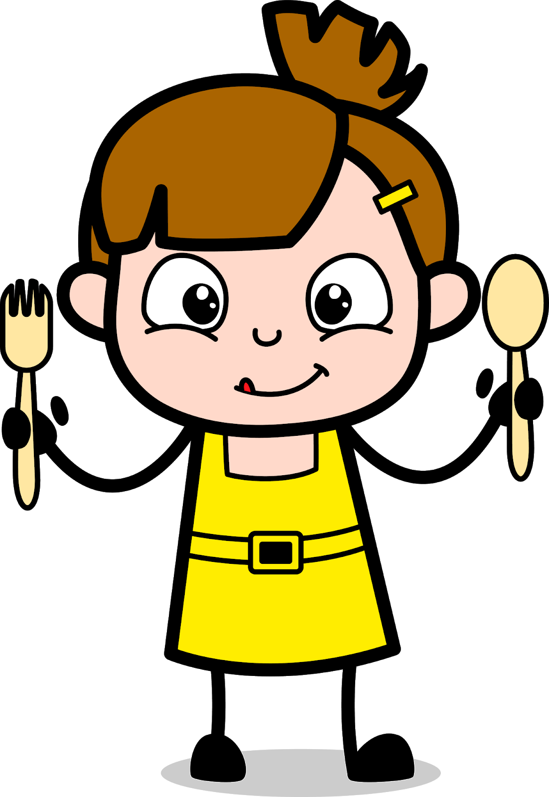 Cute Girl Clipart (1102x1600), Png Download