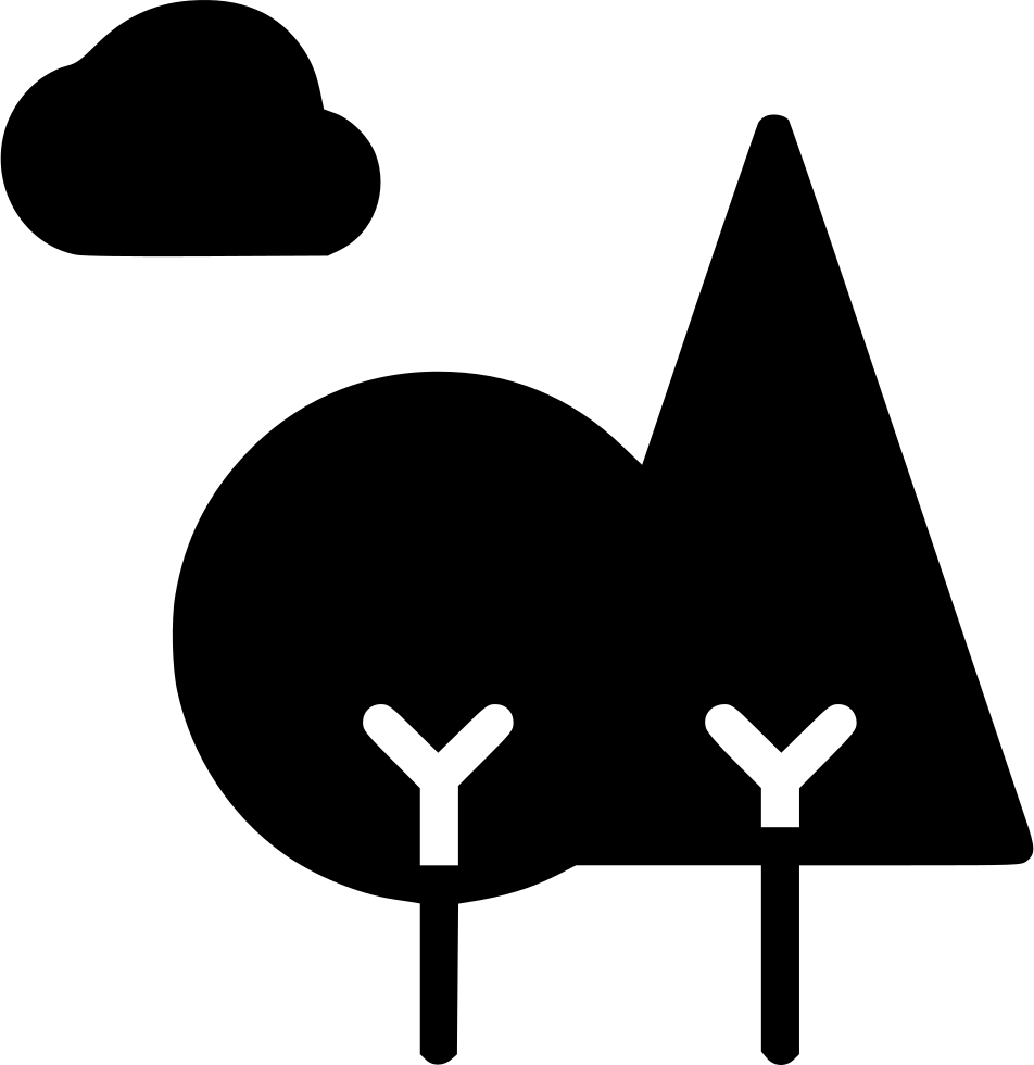 Forest Svg Outline Clipart (952x980), Png Download