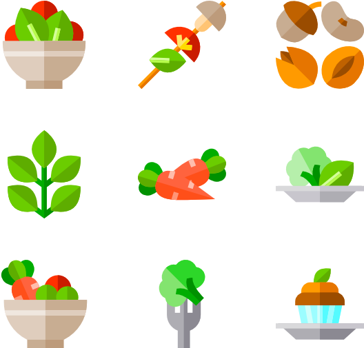 Vegan Food Dishes Clipart (600x564), Png Download