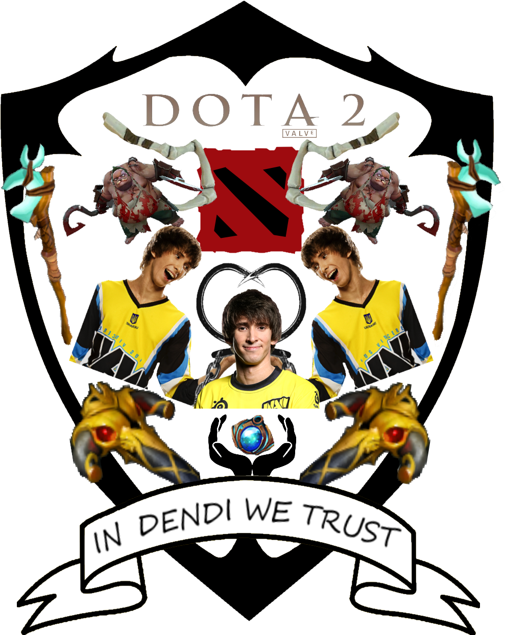 Dendi Is A Running Gag Between Friends, So I Made This Clipart (1024x1280), Png Download