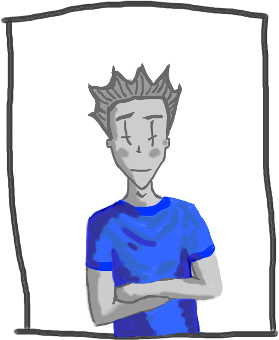 Brady Frost Accidentally Turned Himself Into A Cartoon Clipart (600x758), Png Download