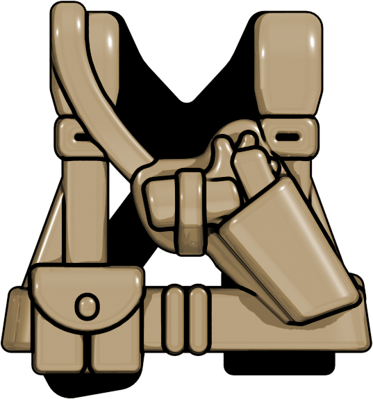 Brickarms Ww2 Us Command Vest Clipart (537x575), Png Download