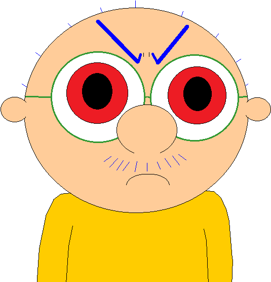 Joey Slikk With Short Mustache And Red Eyes Angry 800 Clipart (800x600), Png Download
